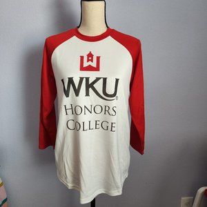 Western Kentucky University Honors College Baseball Tee Size Small